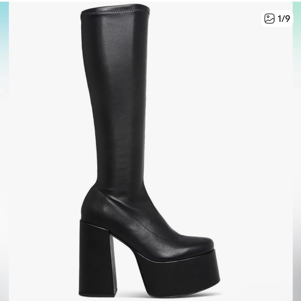 Steve Madden Black Platform Boots